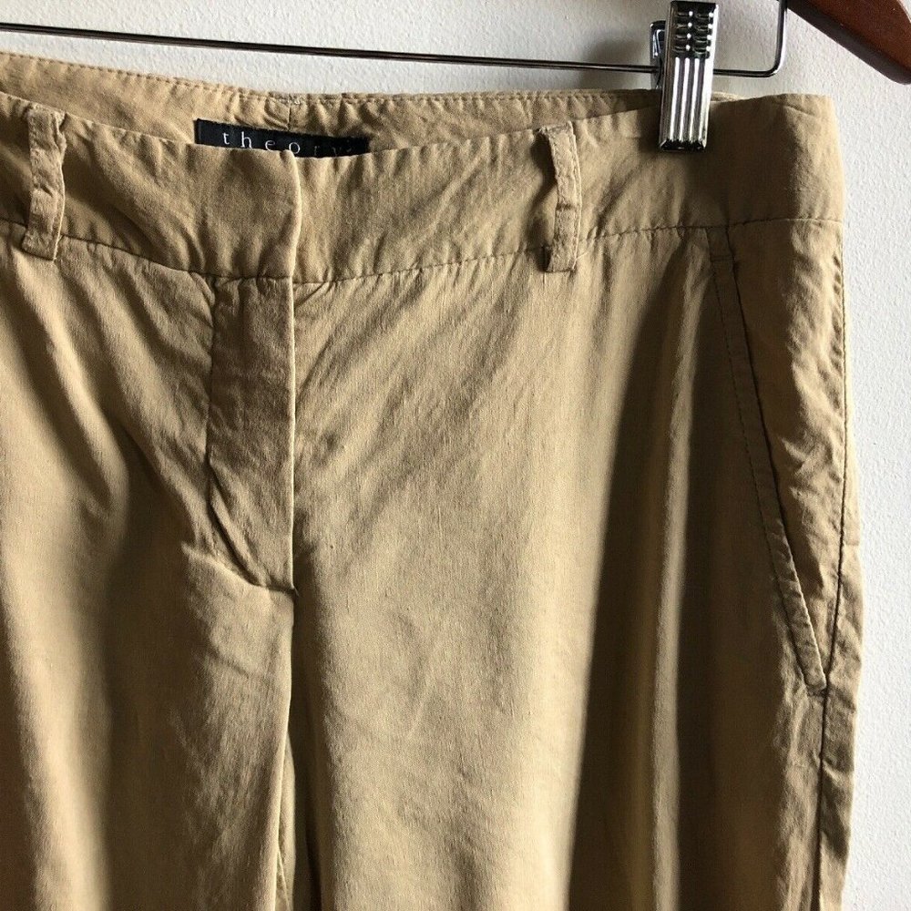 Theory Linen Wide Palazzo Pants Size 2